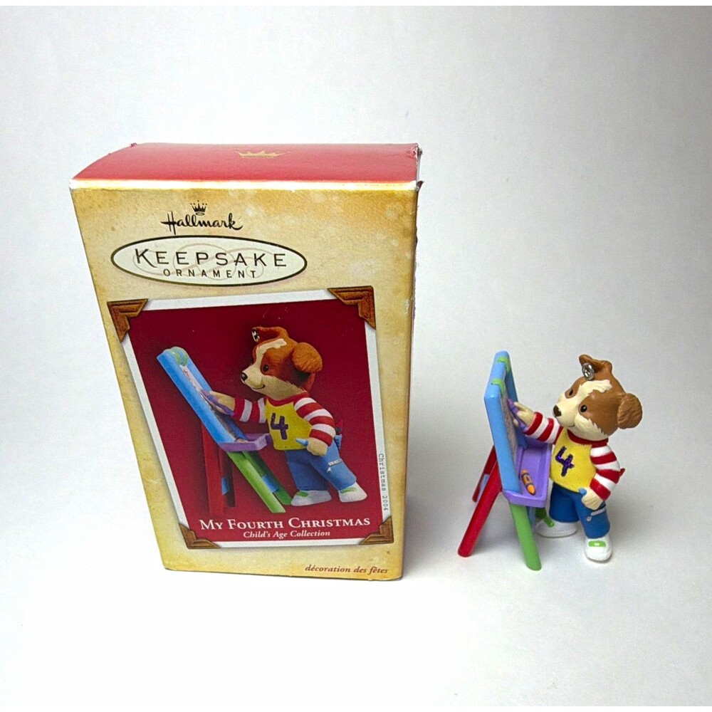 Hallmark Keepsake My Fourth Christmas Bear Hanging Ornament 2004 Child’s Age
